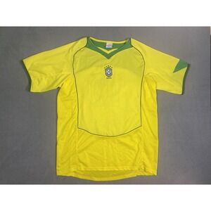 Brazil #10 Ronaldinho Home Jersey Made By Gunner Football Stitches As Seen M/L